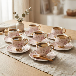 Coffee Cup and Saucer Set - 12 Pcs
